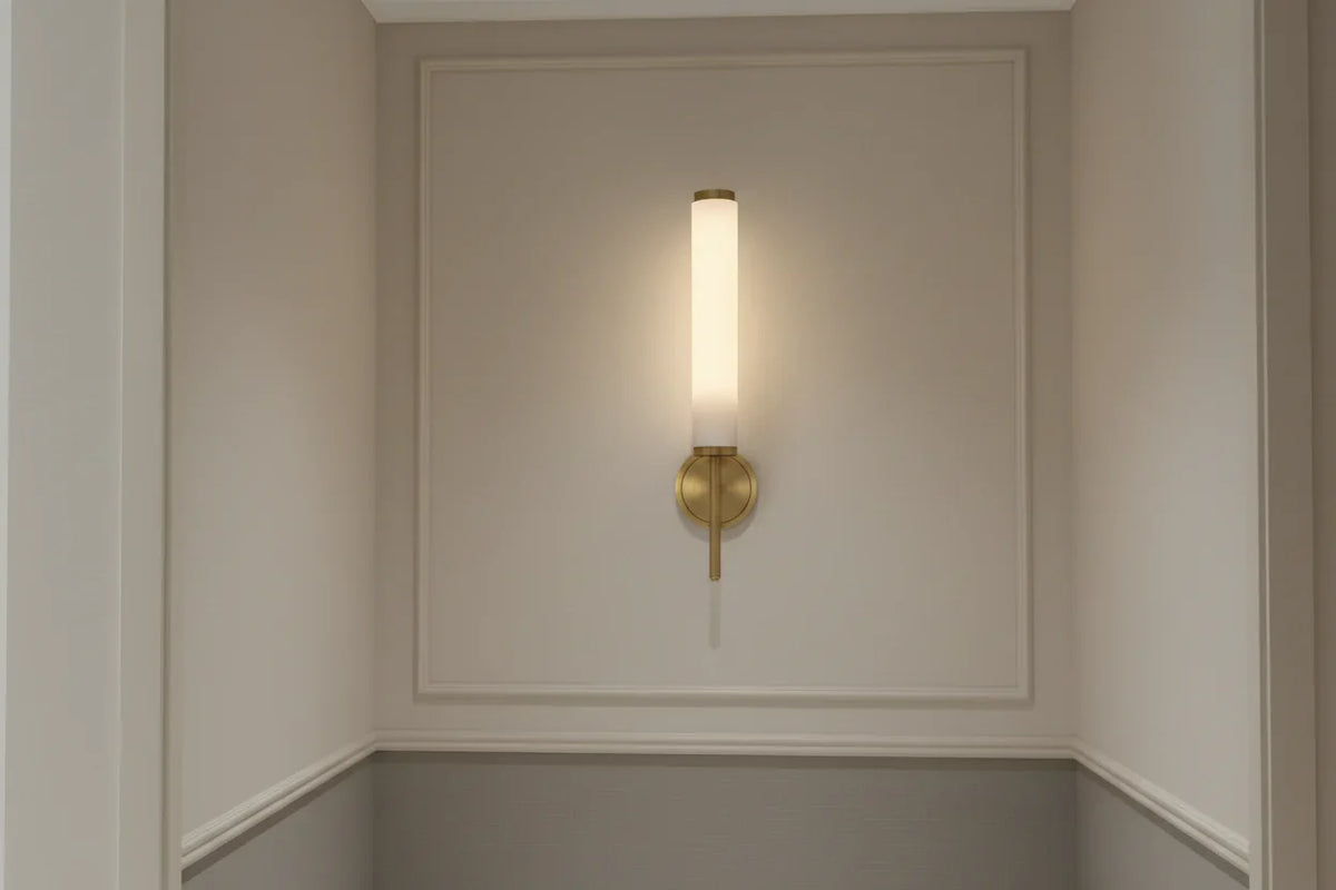 Alabaster Wall Sconce | Carved Stone & Copper Light Art Deco Modern Bedroom Foyer Dining Casalolalights Luxury Lamps