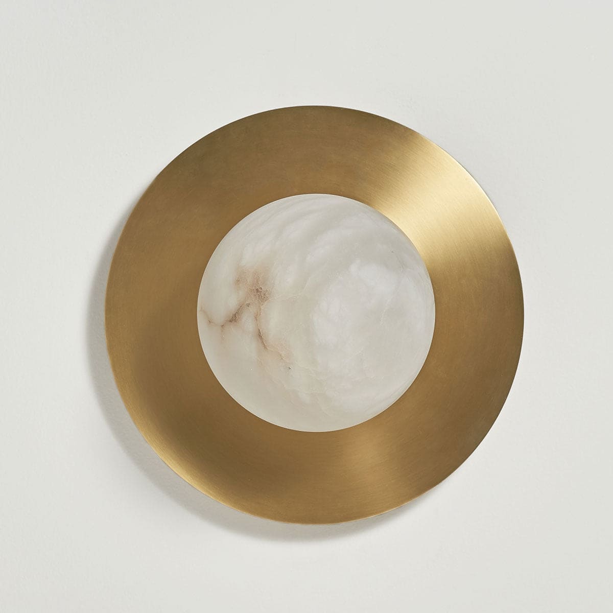 Minimalist Marble & Brass Wall Sconce – Luxury Modern Light Fixture for Interiors - Sconces