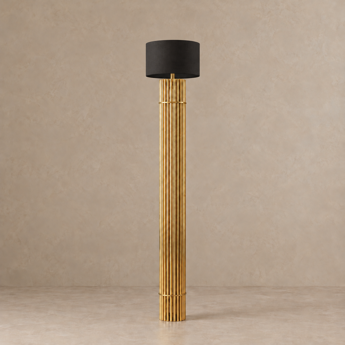 Copper Column Floor Lamp