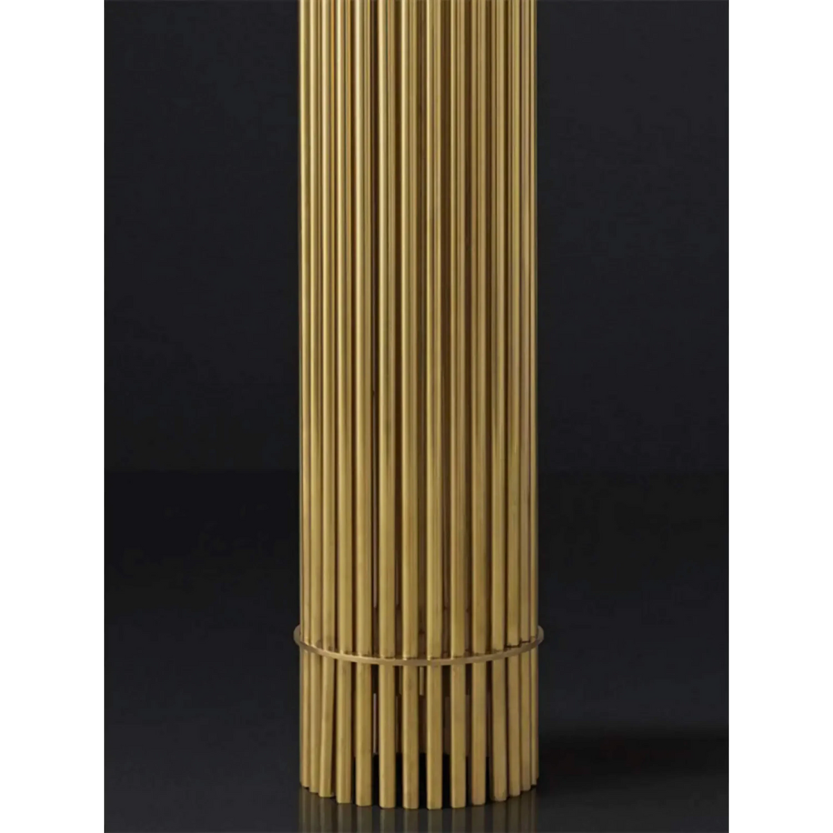 Copper Column Floor Lamp | Bronze with Fabric Drum Shade Modern Transitional Living Room Casalolalights Luxury Lamps