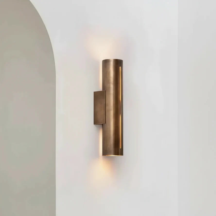 Copper Wall Light | Vertical-slit Cylinder Sconce Modern Minimalist Hallway Living Room & Bedroom Casalolalights Luxury