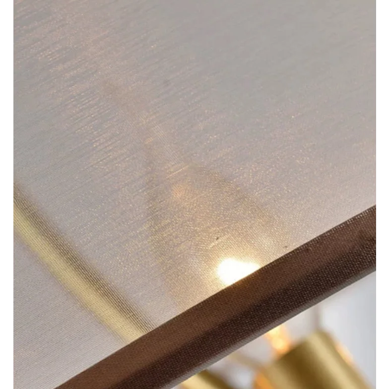 Copper and Fabric Semi-flush Mount Ceiling Light – Modern Drum Fixture for Low Ceilings