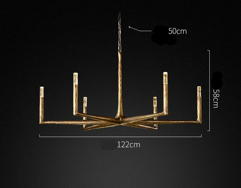Modern Linear Brass Pendant Lighting | Luxury Copper Chandelier for Living Room Hotels Dining Casalolalights Luxury