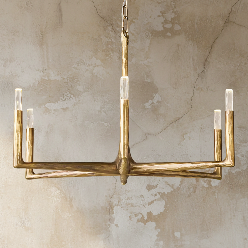 COPPER LINEAR BRASS CHANDELIER | CLRE0079C
