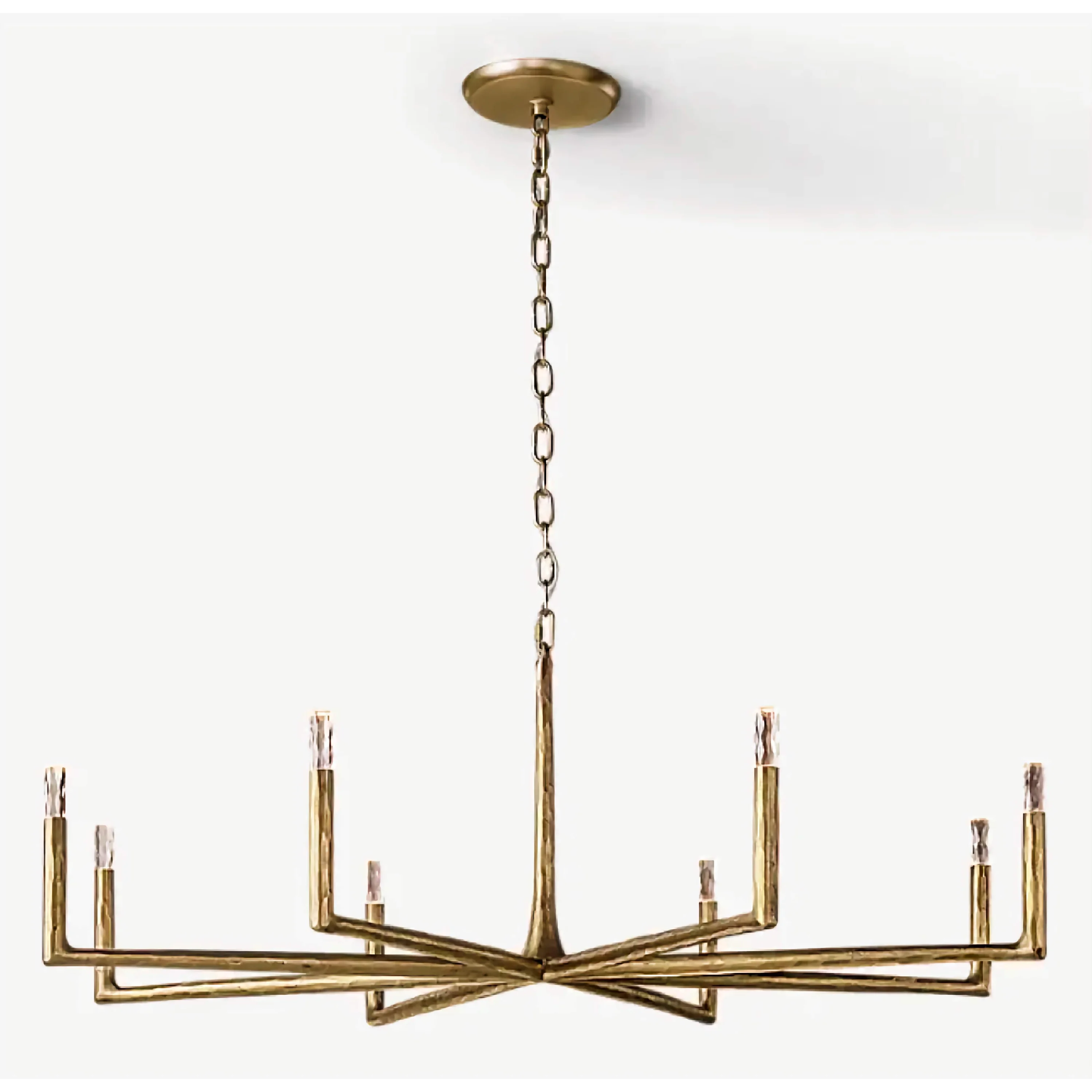 Linear Brass Chandelier | Casalola Sculptural Statement Fixture