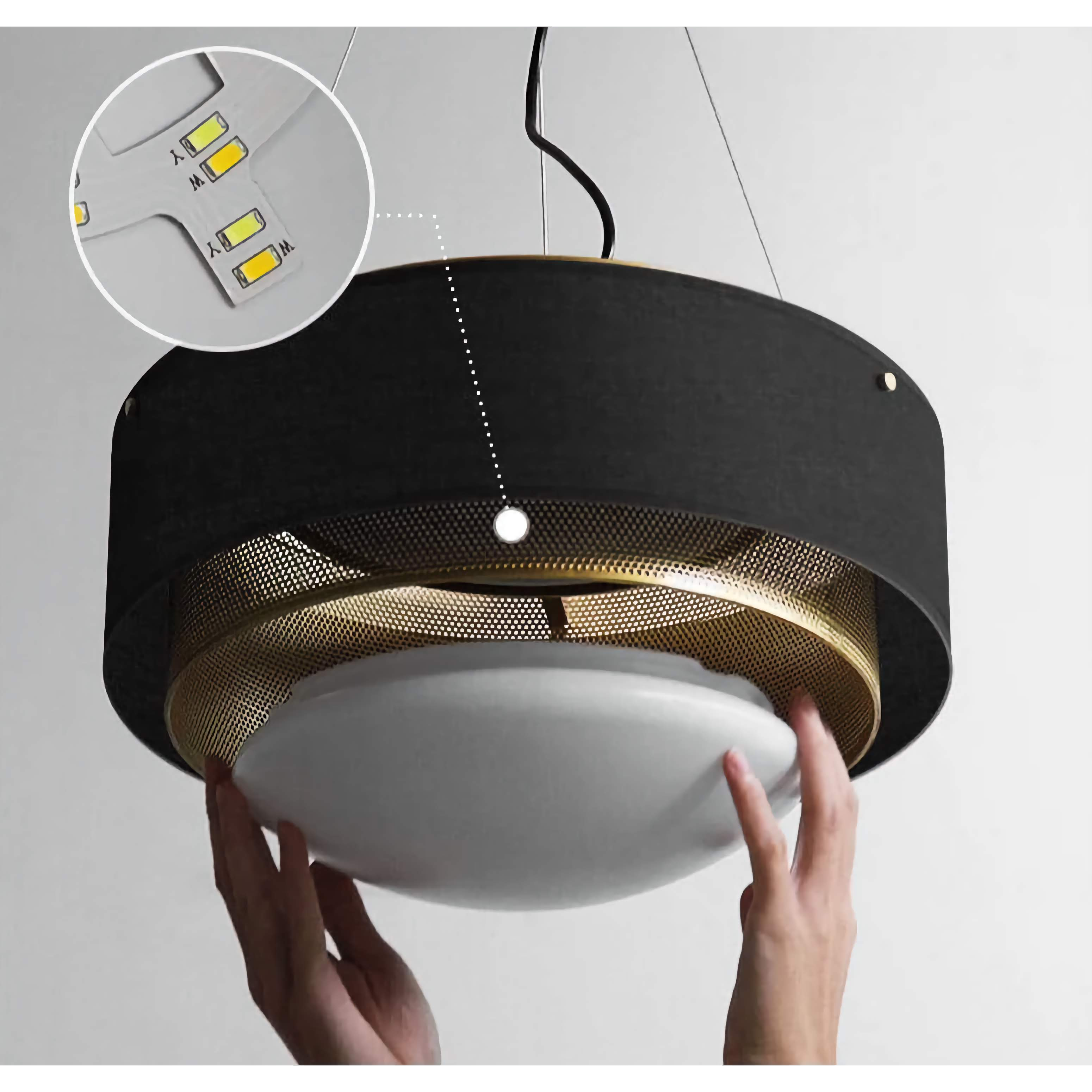 Round Ceiling Light Fixture | Modern Luxe Low Lamp | Casalola