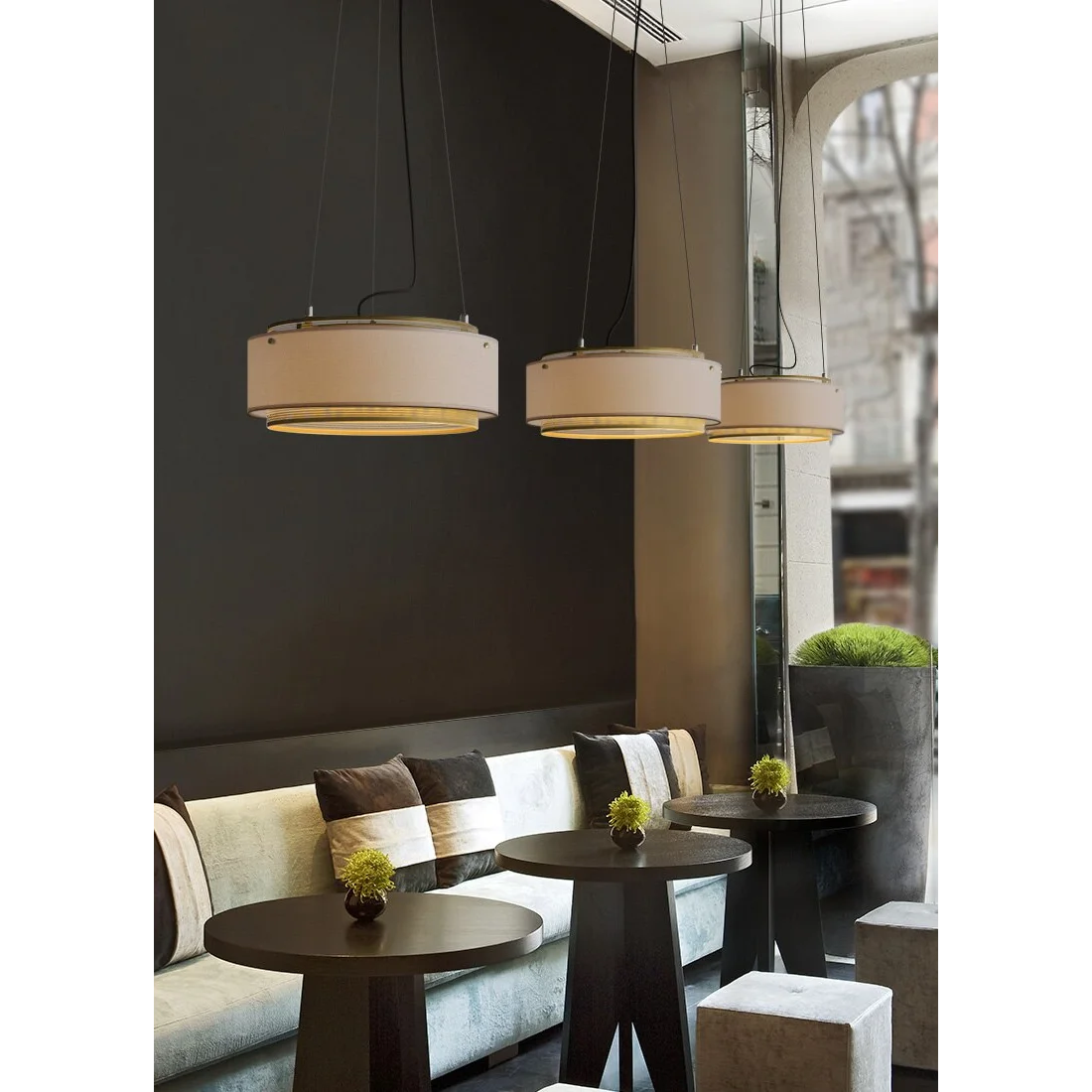 Round Ceiling Light Fixture | Modern Luxe Low Lamp | Casalola
