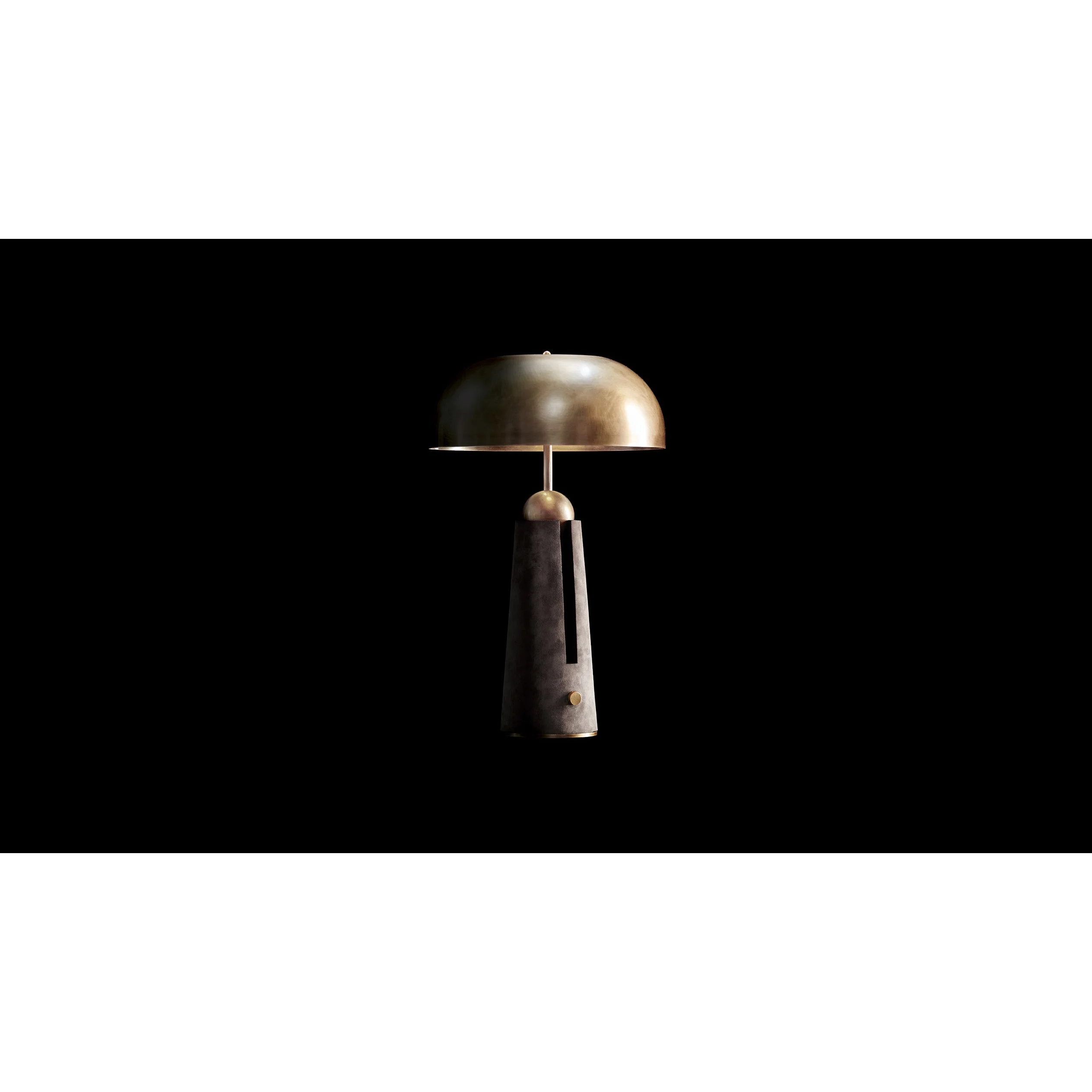 Modern Luxury Brass Dome Table Lamp – Vintage Accent for Living Room Bedroom or Office