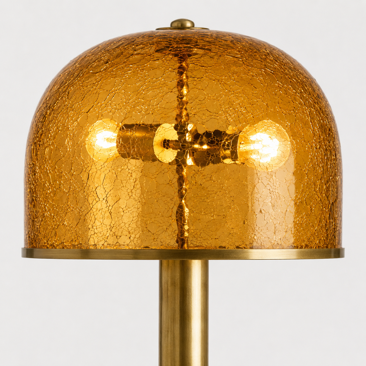 Amber Crackle Glass Floor Lamp Aged Brass | 130cm Tall 2 Light E26/e27 Dimmable Option Art Deco Casalola Lights Luxury