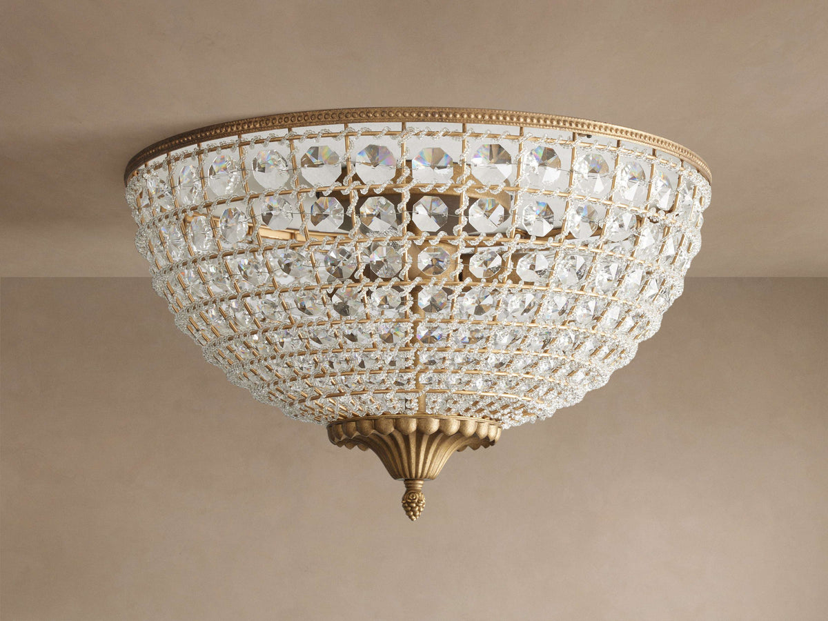 Crystal Basket Flush Mount