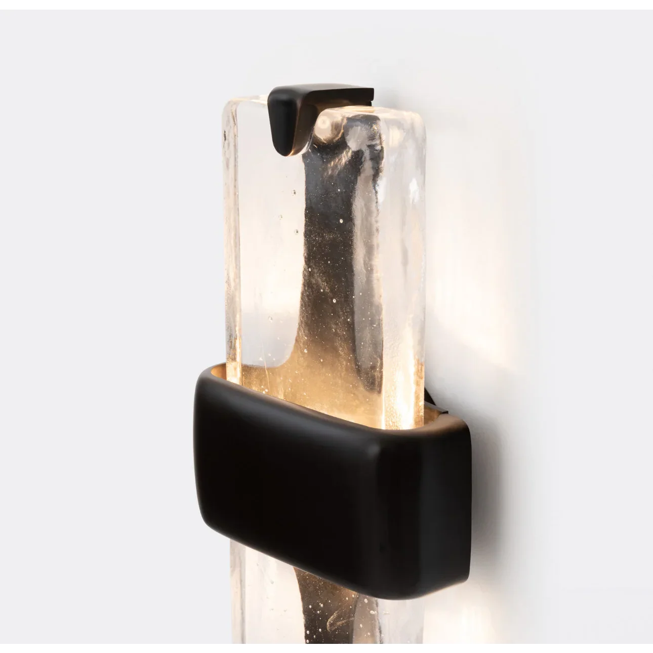Black Glass and Copper Vertical Wall Light for Hallway & Living Room – Modern Sconce Casalolalights Luxury Lamps