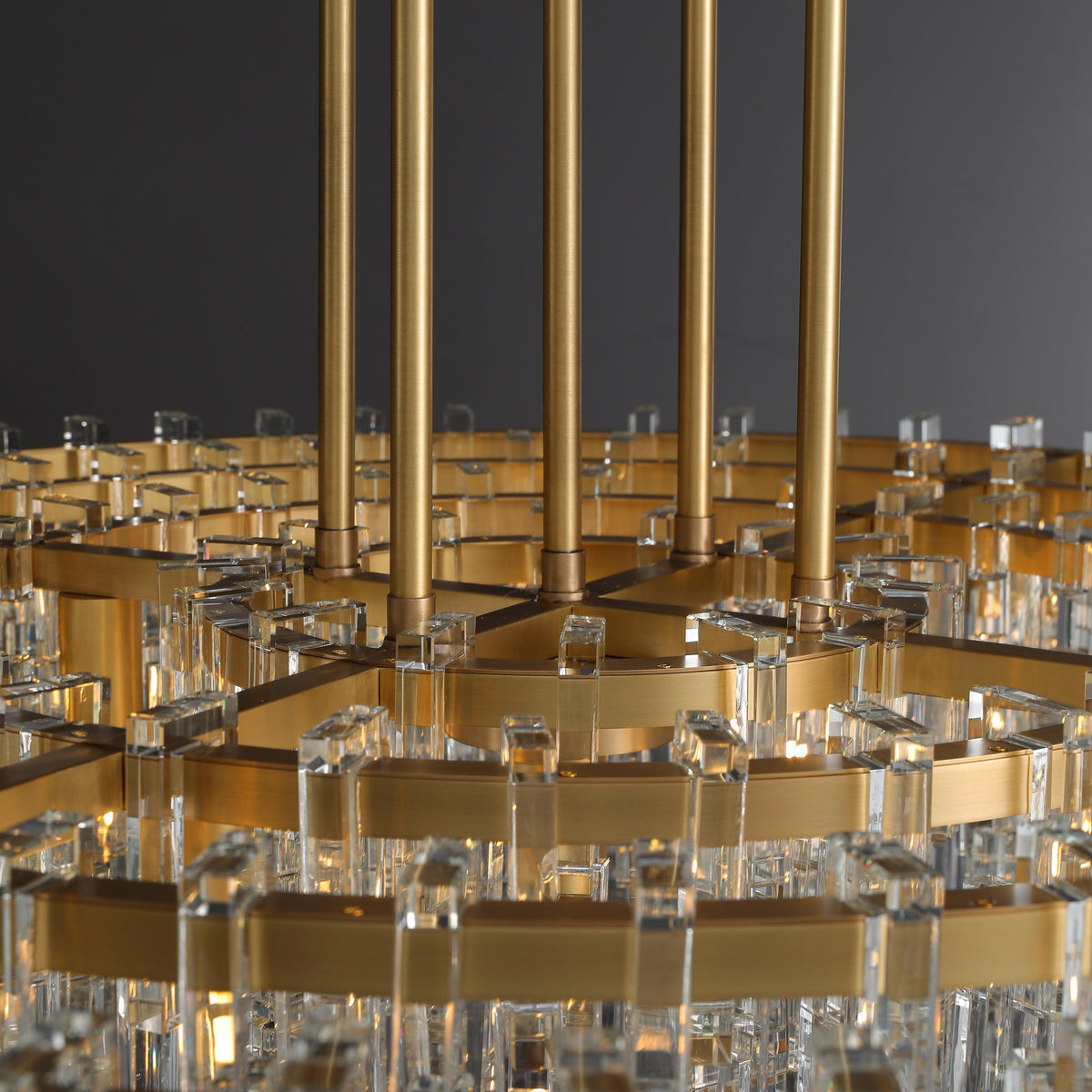 Round Crystal Drum Chandelier – Luxury Copper Led Modern Dining Light Casalolalights Luxury Lamps for Interior Designers