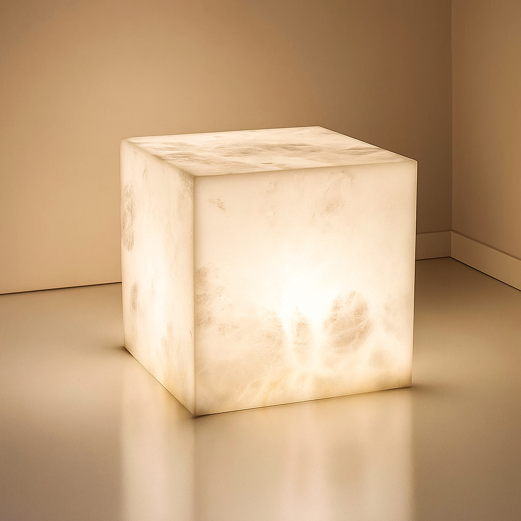 CUBE ALABASTER TABLE LAMP | CLJHJ02