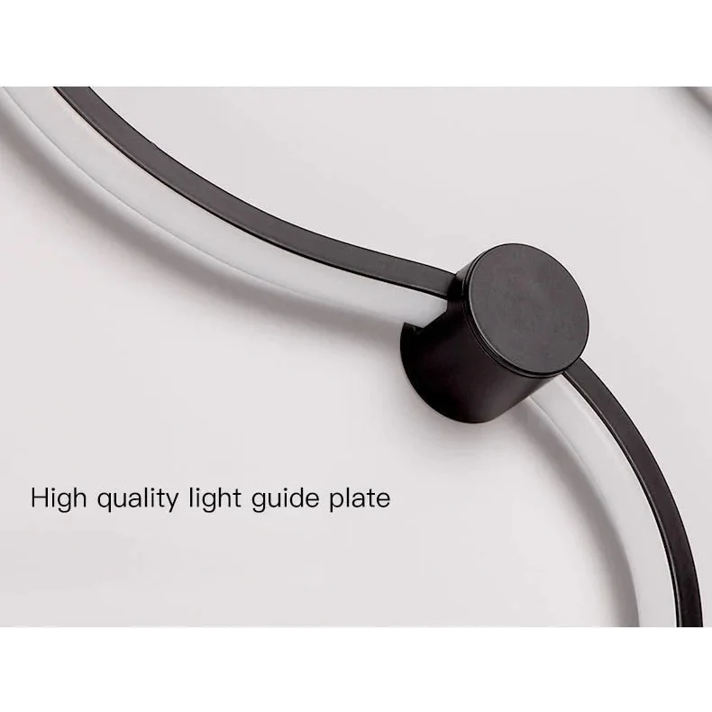 Curved Led Wall Lamp | Modern Linear Corridor Sconce Bronze or Chrome Hallway Stairway & Living Room Casalolalights