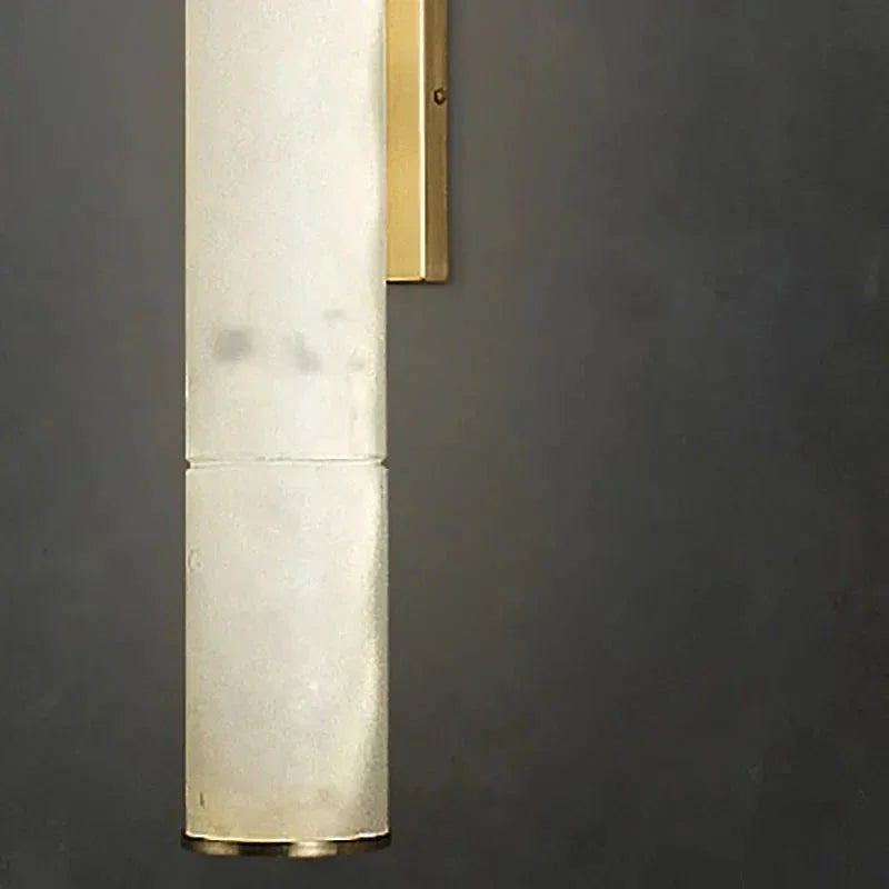 Cylindrical Natural Marble Led Wall Lights for Living Room Bedroom Bathroom - Sconces