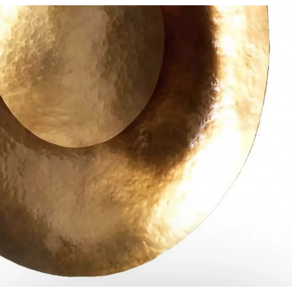 Handcrafted Brass Disc Wall Sconce – Hammered Metal Art Light for Luxury Interiors - Sconces
