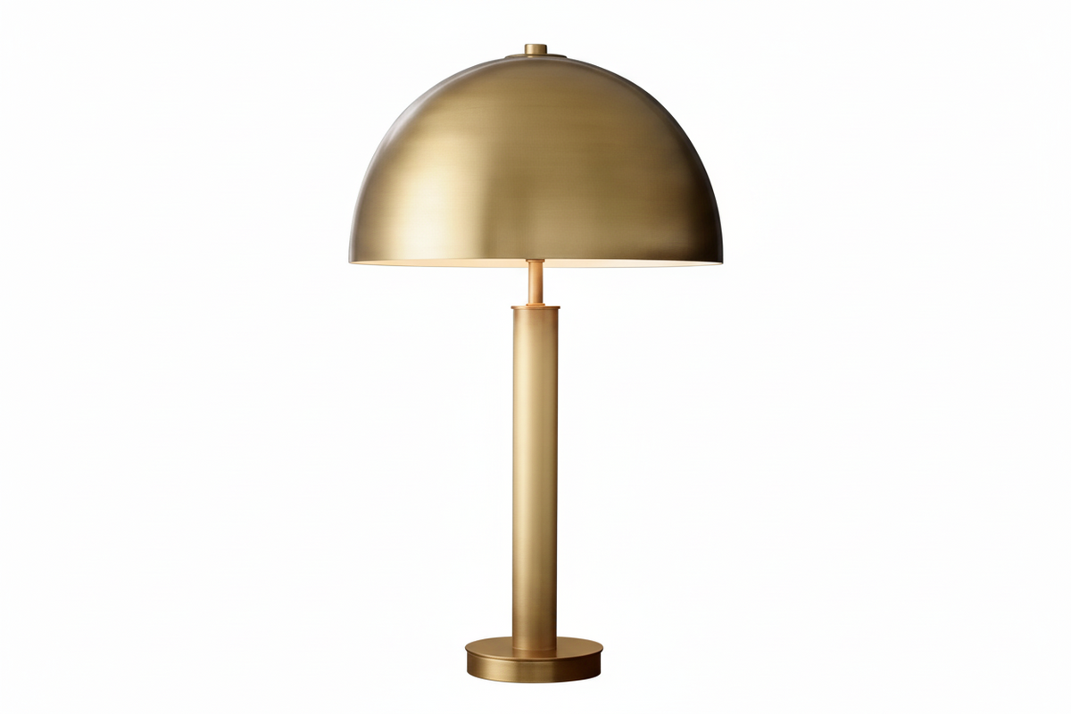 Black Dome Table Lamp for Living Room and Bedroom | Modern Minimalist Metal Console Dimmable Option Casalola Lights