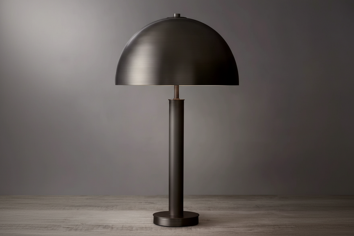 Brass Dome Table Lamp for Console and Living Room | Solid Column Modern 50 Cm Casalola Lights Luxury Lamps Interior