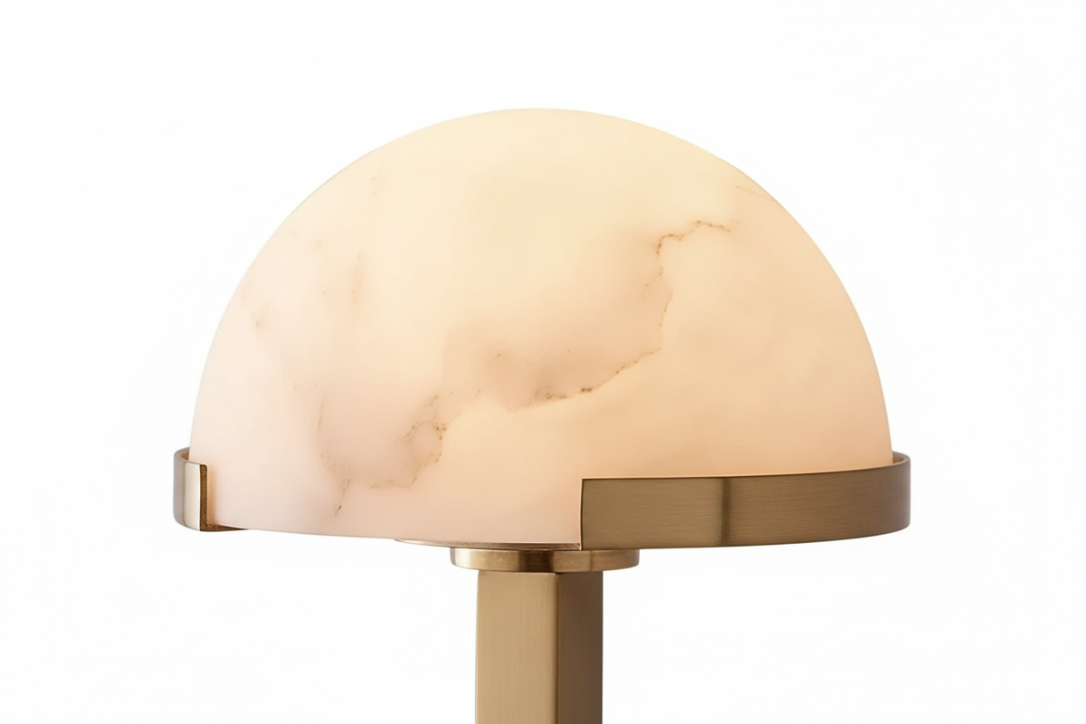 Double Alabaster Dome Wall Sconce Brass | Mirrored Bedside Pair Vanity Left or Right Facing Casalola Lights Luxury