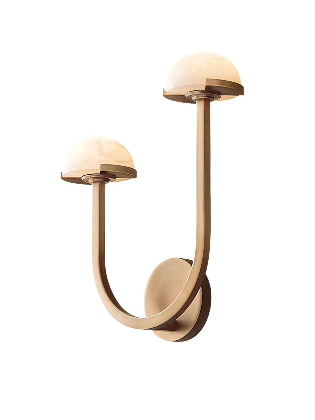 Luxury Double Alabaster & Brass Wall Sconce – Modern Designer Light Fixture - Sconces