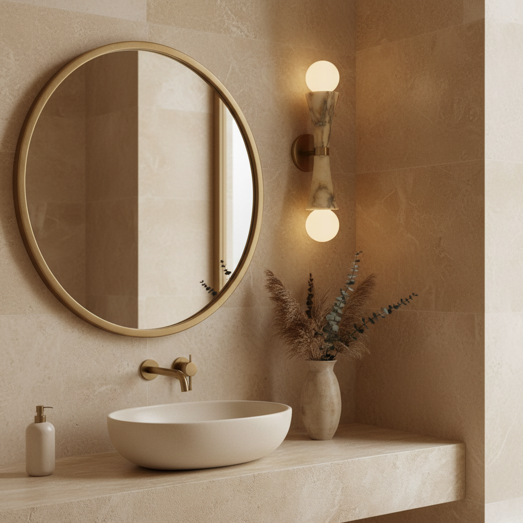 Double Bulgari Marble Globe Wall Sconce – Italian & Brass Light for Bedroom Hallway or Vanity Casalolalights Luxury