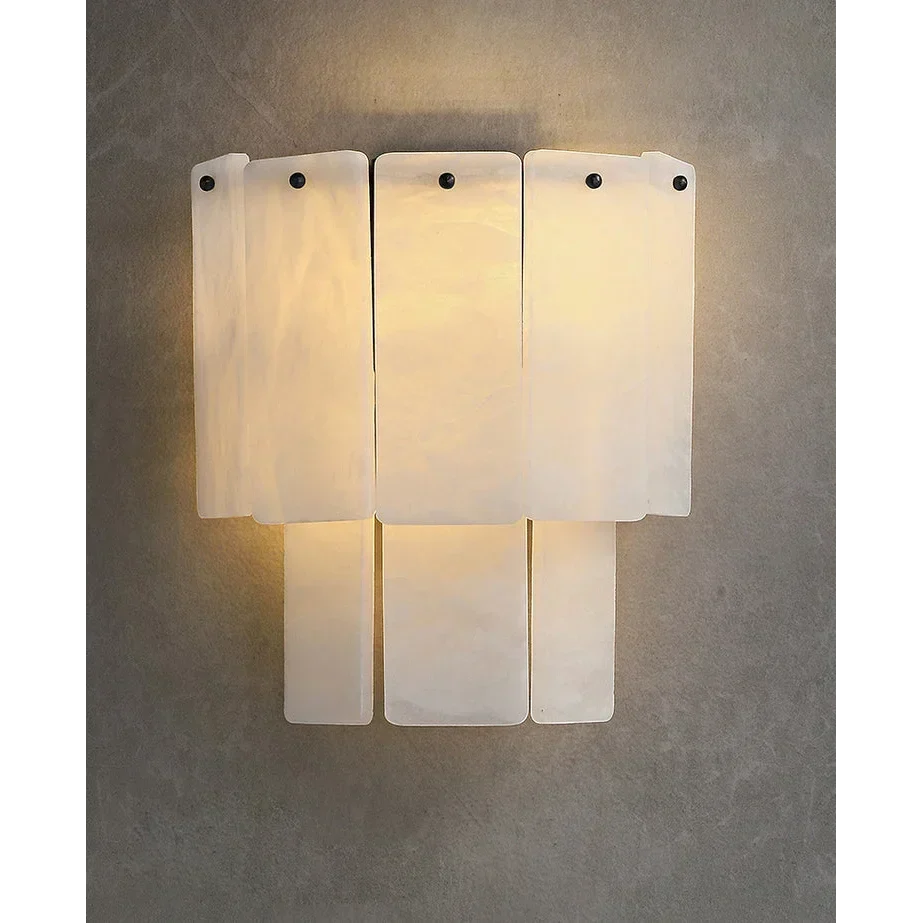 Layered Alabaster Wall Sconce | 2-light Living Room Dining Pair Stepped Stone E12/e14 Casalola Lights Luxury Lamps