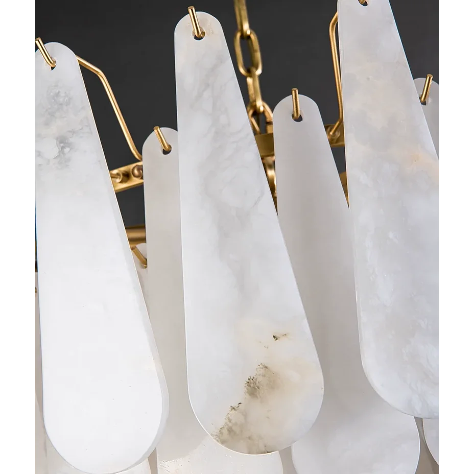 Teardrop Alabaster Chandelier for Living Room | Luxury Contemporary Interiors | Casalola Lights