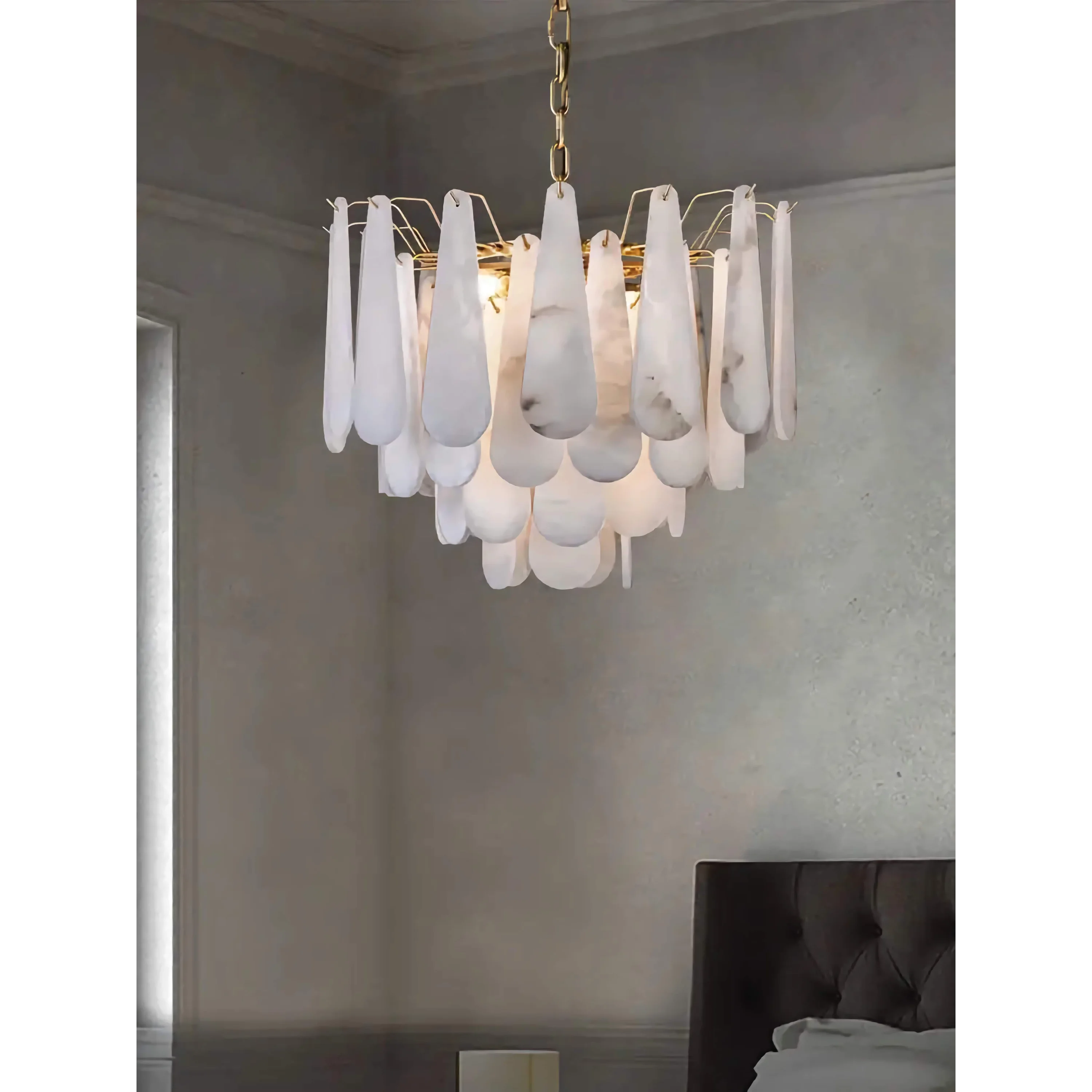 Teardrop Alabaster Chandelier for Living Room | Luxury Contemporary Interiors | Casalola Lights