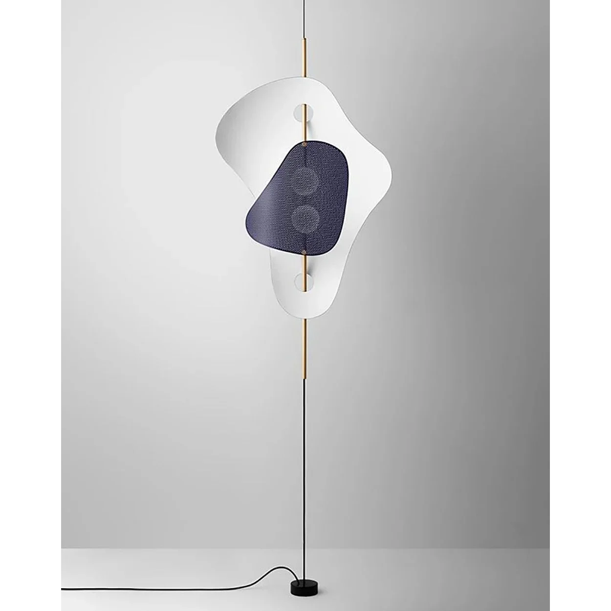Sculptural Table Lamp 55cm | Polished Steel Geometric Accent Dual Dimmable Light Living Room & Office Casalolalights