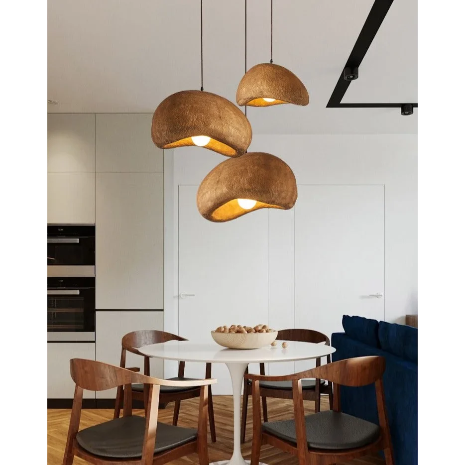 Wabi-sabi Pendant Light | Earth-tone Japandi Hanging Lamp for Kitchen Dining & Bedroom Minimalist E27 Casalolalights