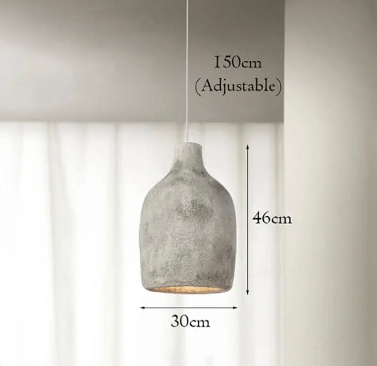 Japandi Wabi-sabi Chandelier | Minimalist Earth-toned Ceramic Shades | Lighting for Elegant Home Interiors - Pendant