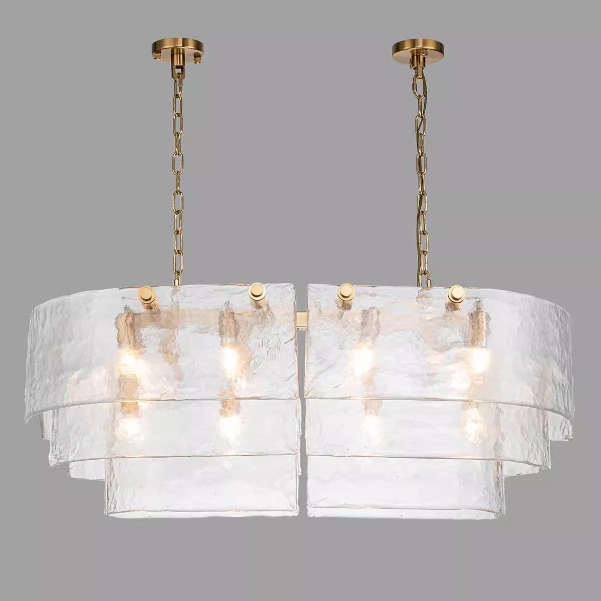 Frosted Glass Statement Chandelier Art Deco Luxury Dining Room and Entryway Ceiling Light Eclat Collection