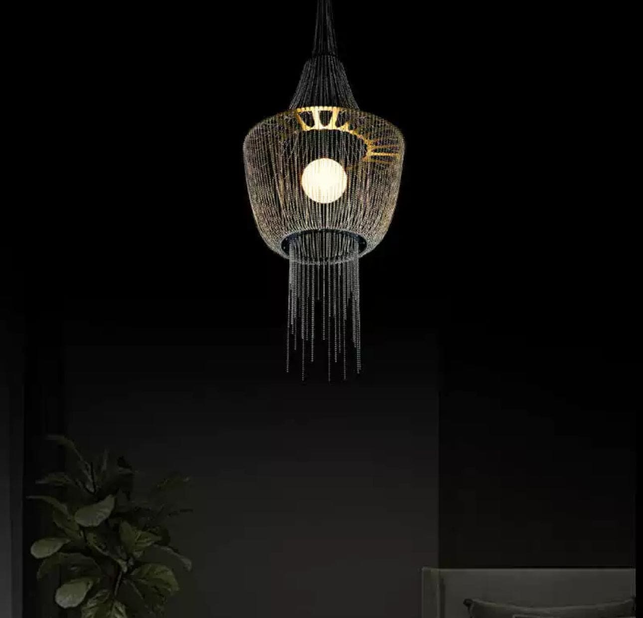 Sculptural Glass Pendant Chandelier for Modern and Eclectic Interiors - Chandeliers