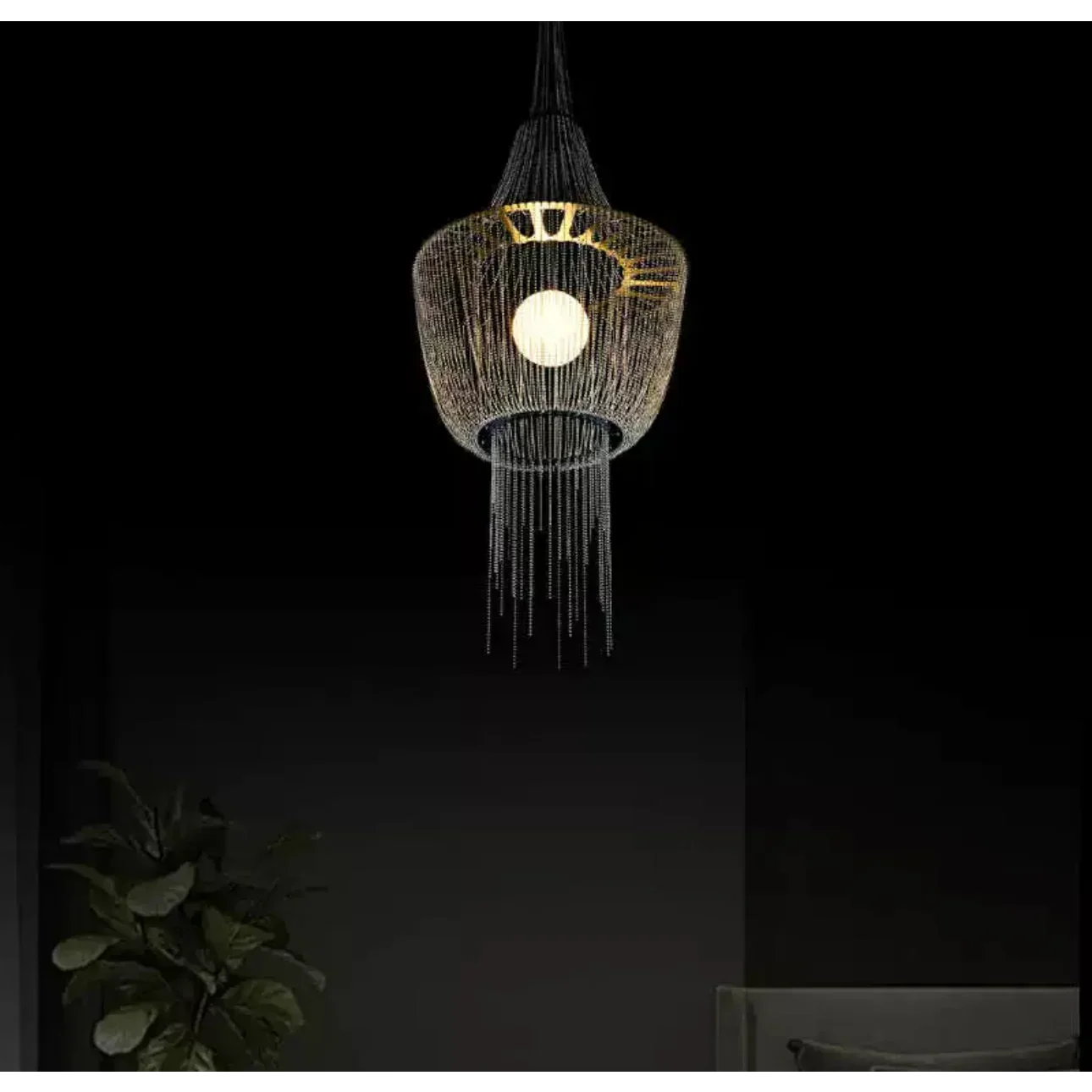Modern Unique Chandelier for Dining Room – Pendant Lighting Ceiling Light Fixture Contemporary Hanging Lamp