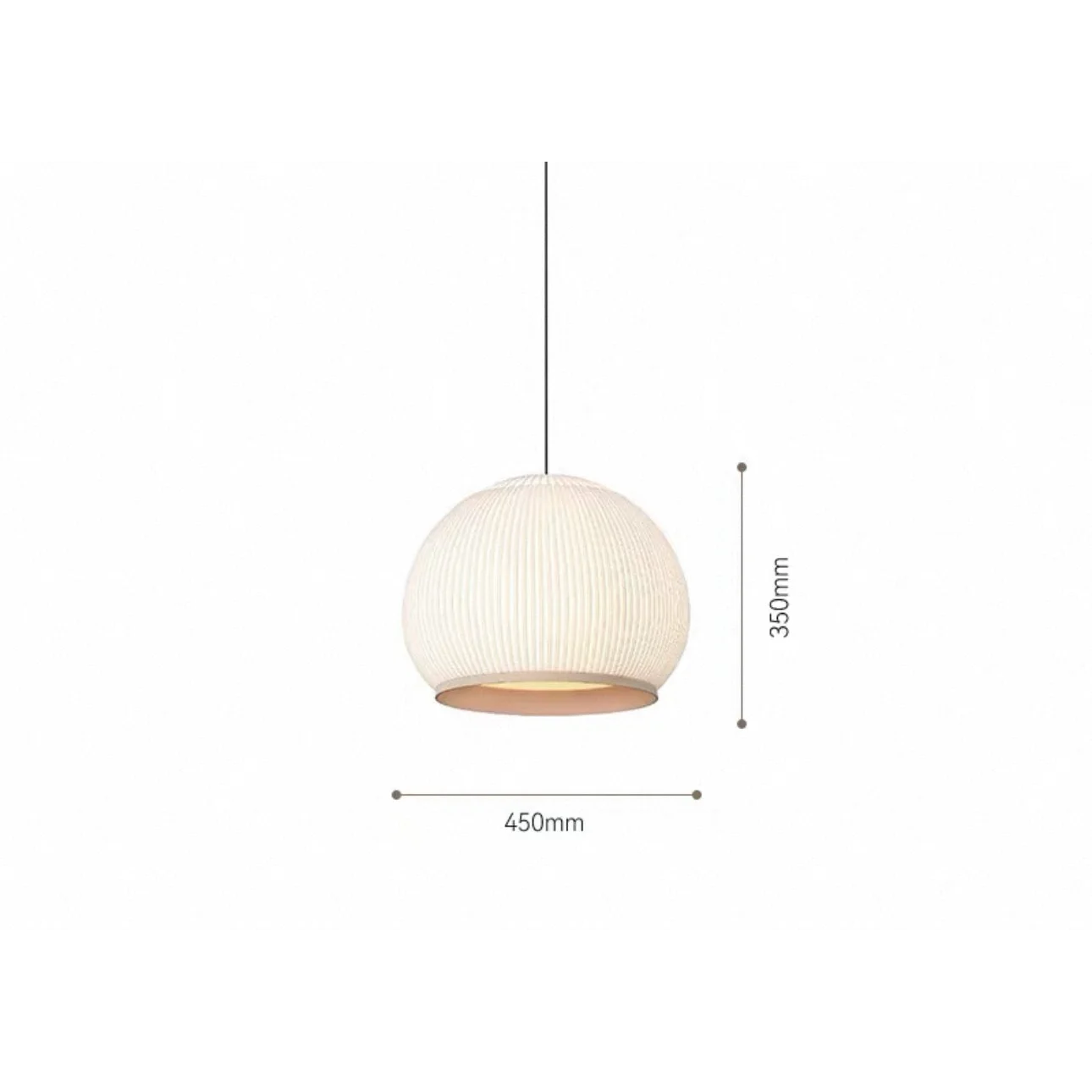 Ecru Knitting Fabric Pendant Lamp for Living Room Bedroom Restaurants