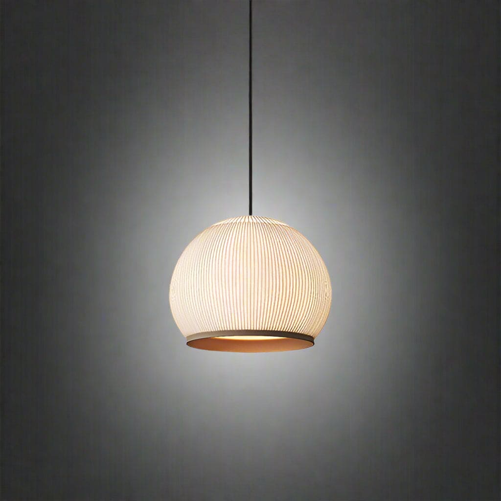 Ecru Knitting Fabric Pendant Lamp for Living Room Bedroom Restaurants - Lamps