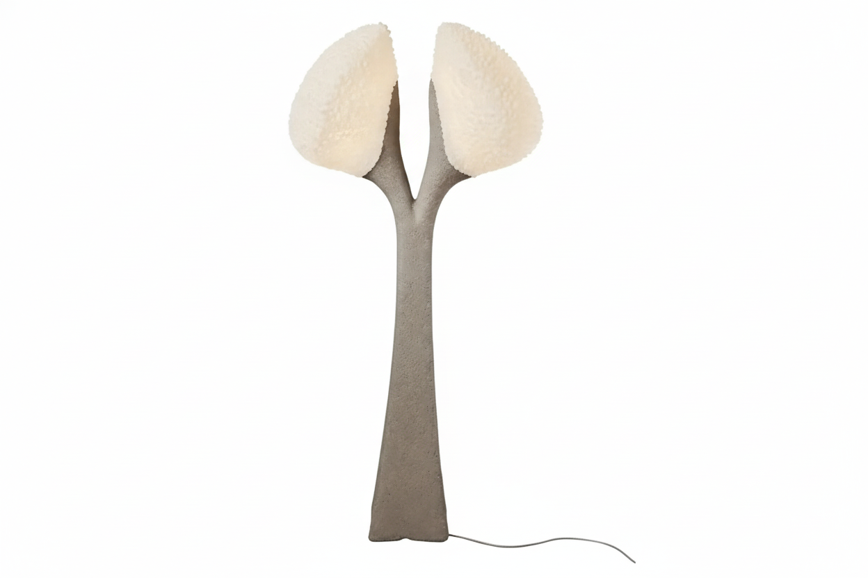 Sculptural Concrete Floor Lamp | Modern Artisanal Lighting - Double Head Casalolalights Luxury Lamps for Interior