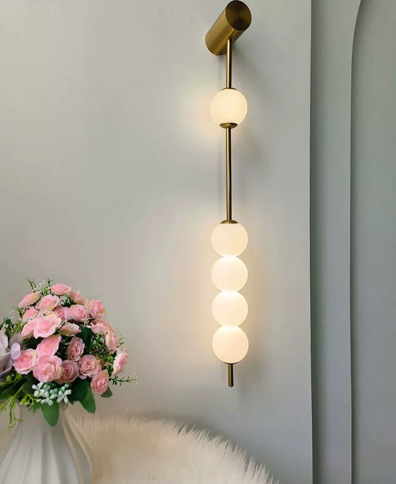 Decorative Wall Sconces - Lamps for Bedroom - Gold Finish - Luxury Decor