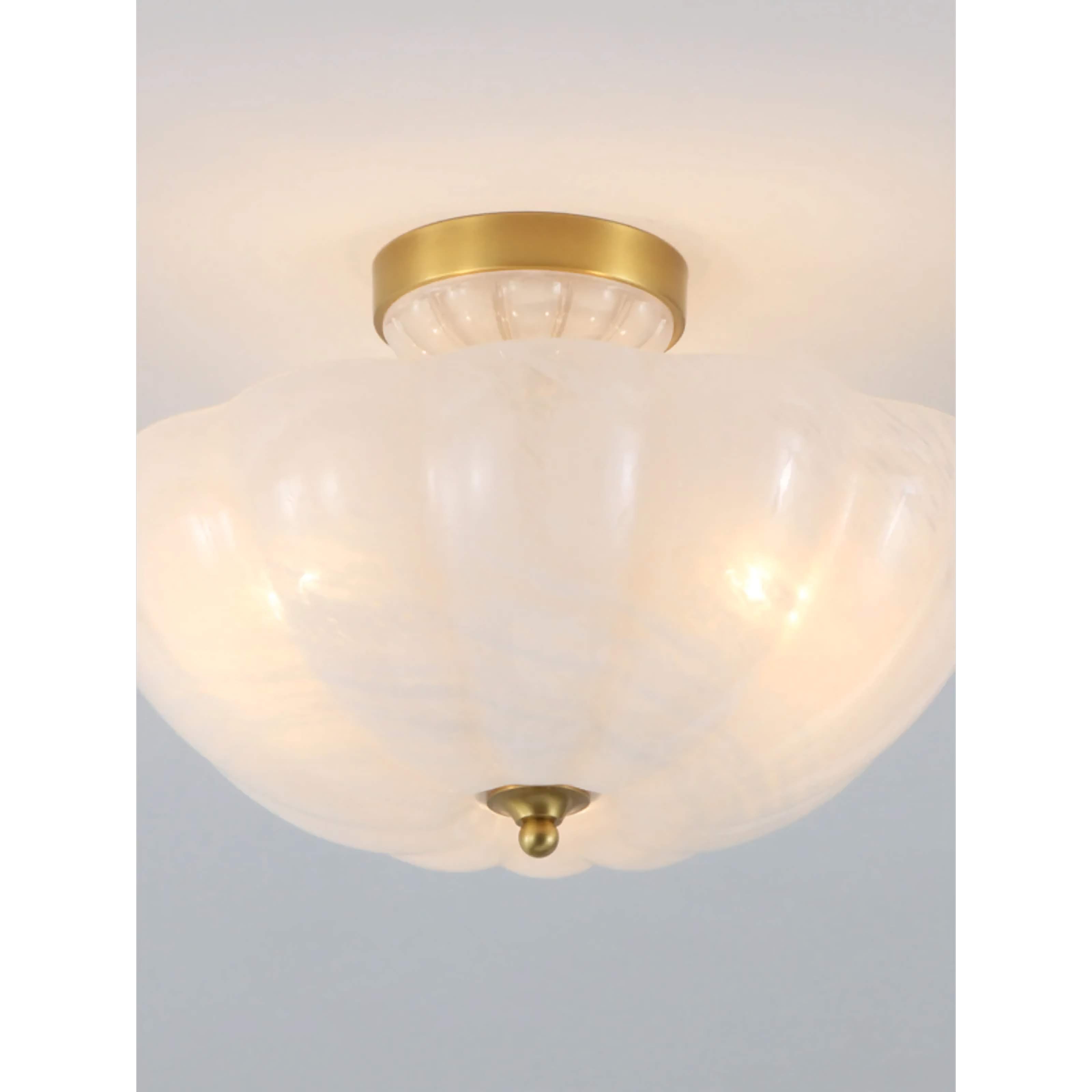 FROSTED GLASS BOWL SEMI-FLUSH MOUNT | CLVBG021SM