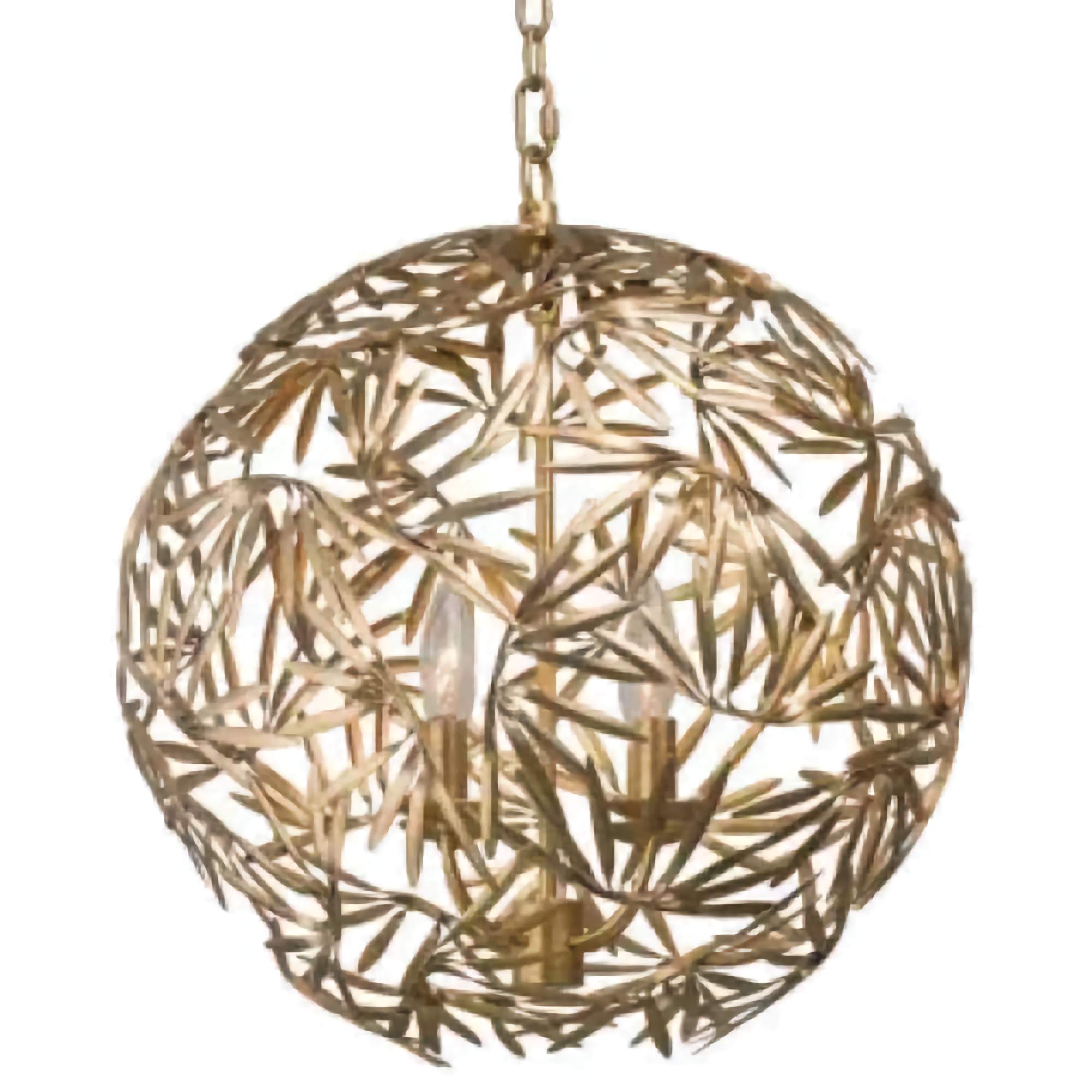 Jardin Gold Sculptural Globe Pendant Light | Artisan Sphere Fixture for Dining & Foyer Installations