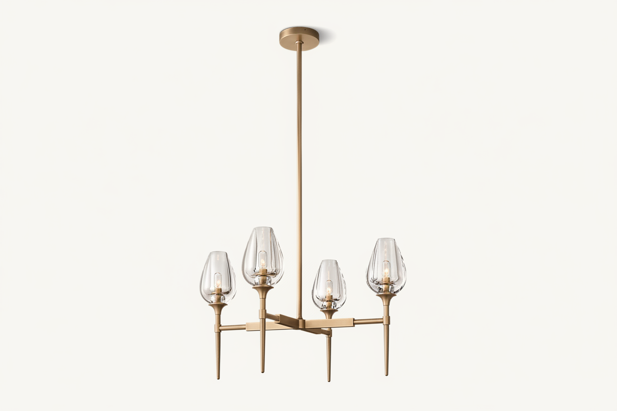 Brushed brass arm detail