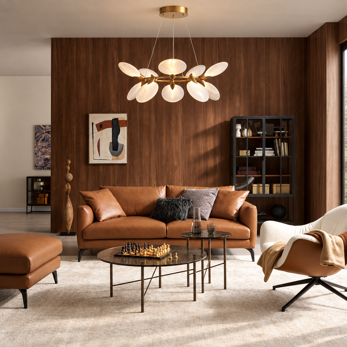 Glass Disc Chandelier Brass Ring 10 Light | Soft Glare Free for a Dining Room Custom Cable Drop Casalola Lights Luxury