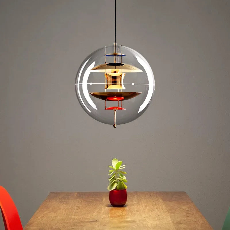 Globe Danish Led Pendant Light | Modern Hanging Lamp for Bedrooms & Living Spaces