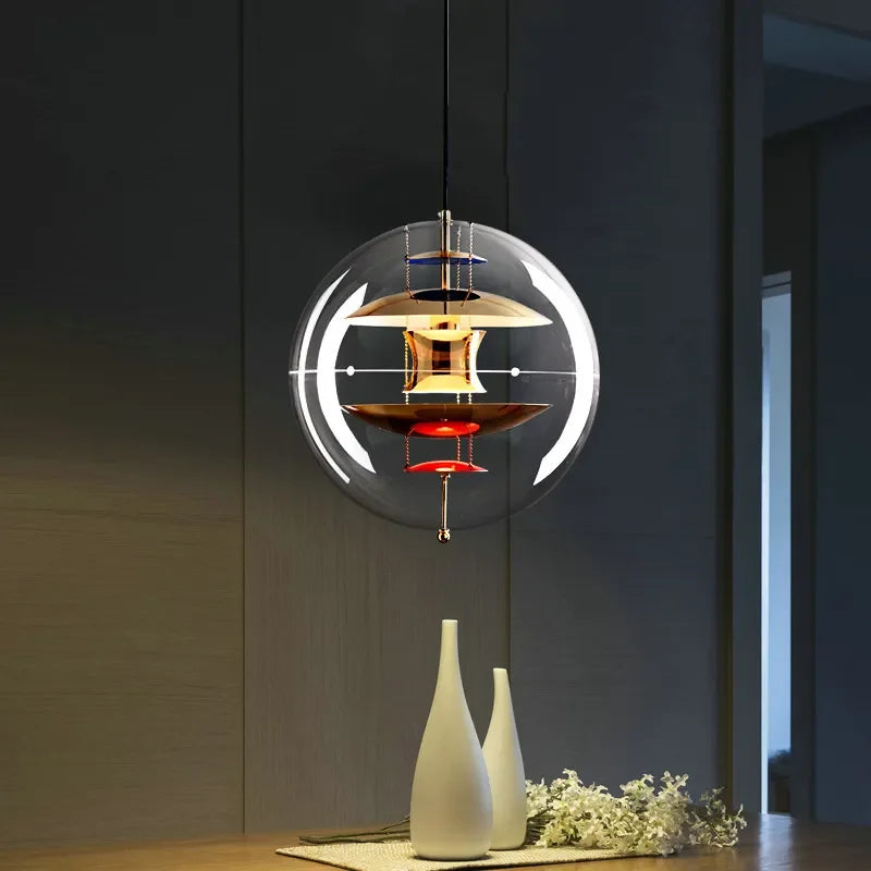 Globe Danish Led Pendant Light | Modern Hanging Lamp for Bedrooms & Living Spaces