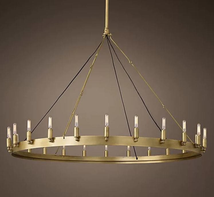 Brass Ring Antique Chandelier for Dining Room | Casalola Lights - Chandeliers