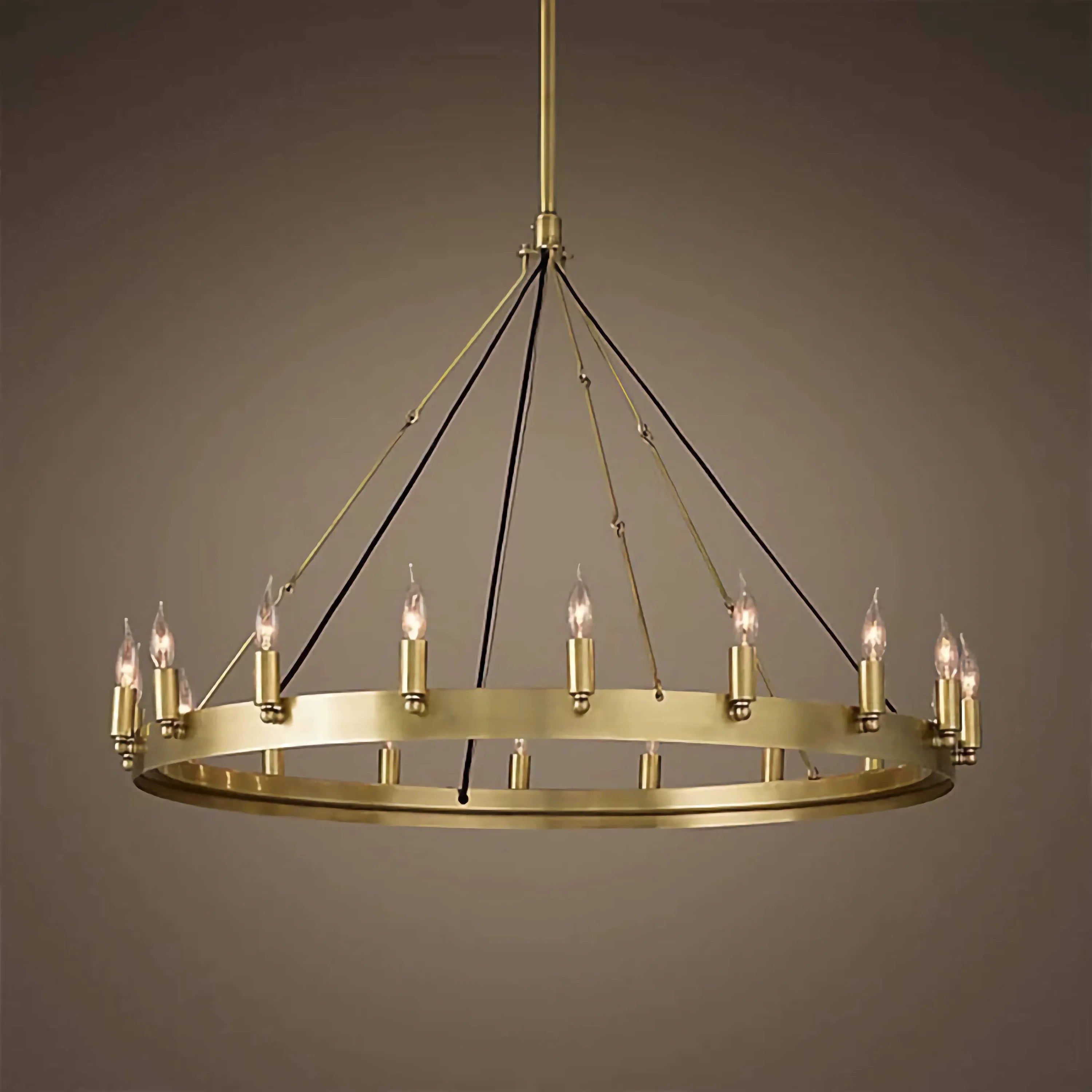 Brass Ring Antique Chandelier for Dining Room | Casalola Lights