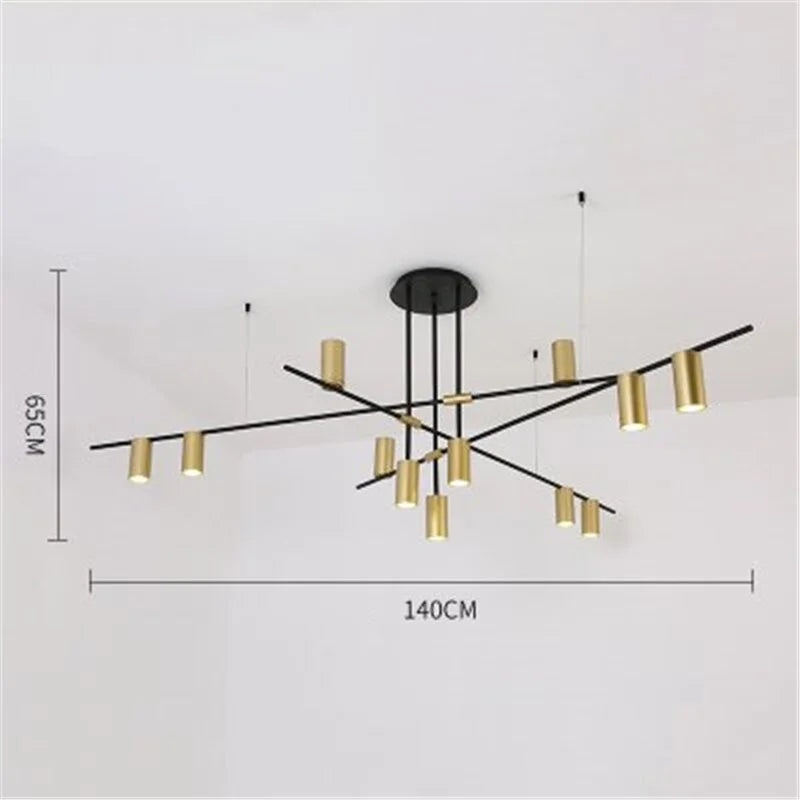Modern Led Track Lighting Chandelier | Geometric Light for Living Room | Casalola