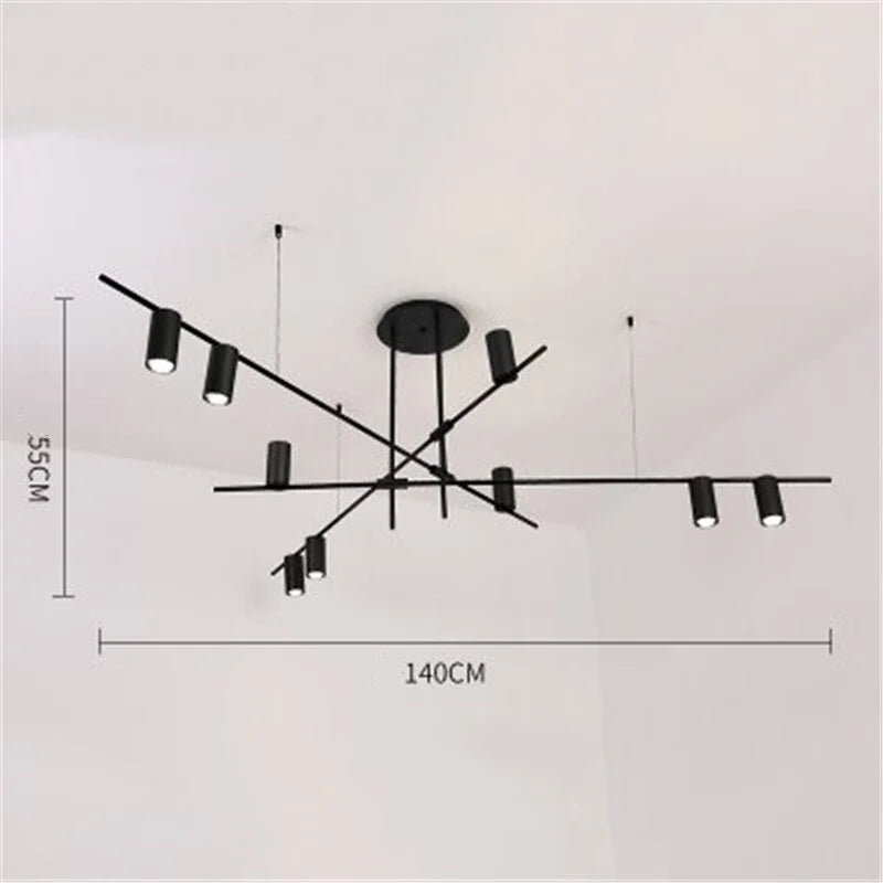 Modern Led Track Lighting Chandelier | Geometric Light for Living Room | Casalola