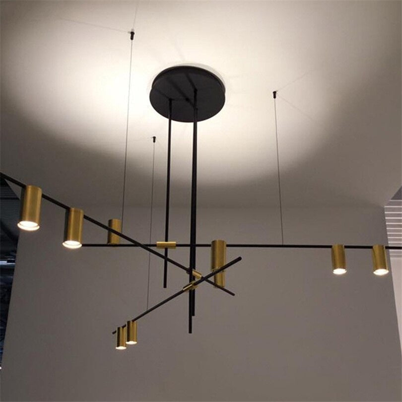 Modern Led Track Lighting Chandelier | Geometric Light for Living Room | Casalola - Chandeliers