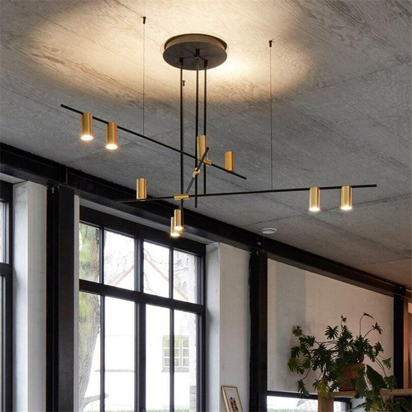 Modern Led Track Lighting Chandelier | Geometric Light for Living Room | Casalola - Chandeliers